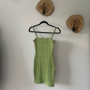 Amazon Unbranded Green Knit Bodycon Mini Dress